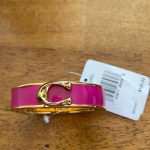 Coach enamel bracelet with gold C